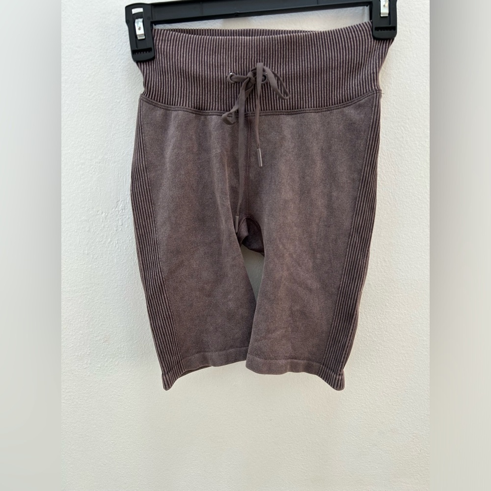 Women’s Brown Knit Drawstring Shorts